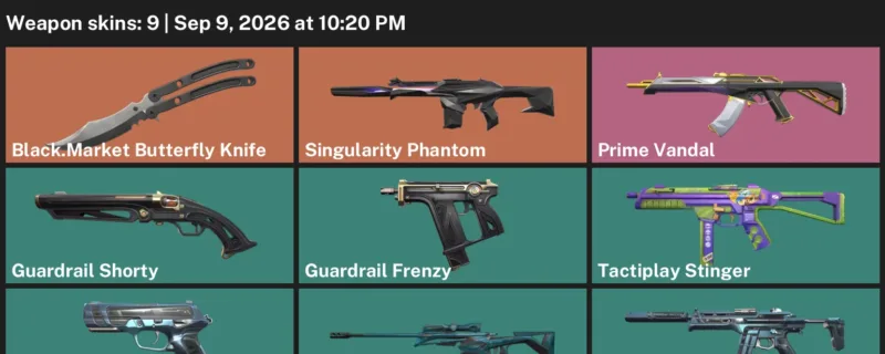 Valorant account inventory for LVL 39 · Prime Vandal & Black.Market Butterfly Knife