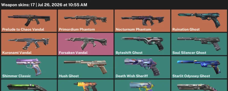 Valorant Accounts listing: LVL 189 · Byteshift Ghost & Death Wish Sheriff · 17 Skins - Silver 2, 17 skins