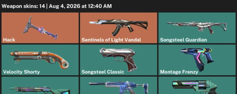 Valorant account inventory for LVL 83 · Lightwave Phantom & Lightwave Sheriff
