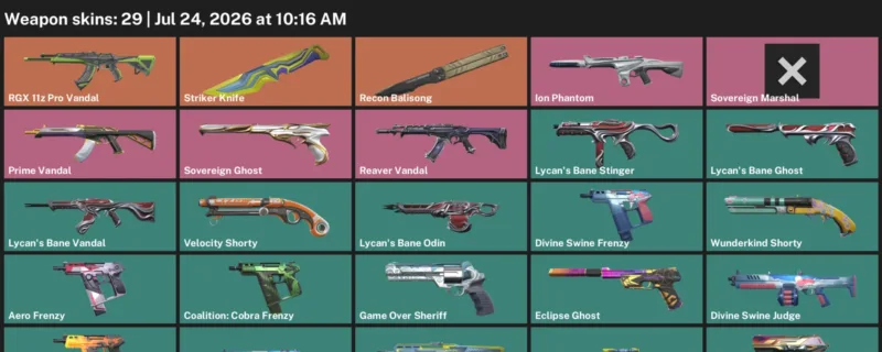 Valorant Accounts listing: LVL 118 · Striker Knife · 29 Skins - Silver 2, 29 skins