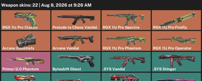 Valorant account inventory for LVL 135 · Arcane Vandal & Arcane Gauntlets