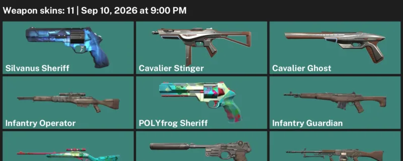 Valorant account inventory for LVL 20 · Infantry Operator & Infantry Ares