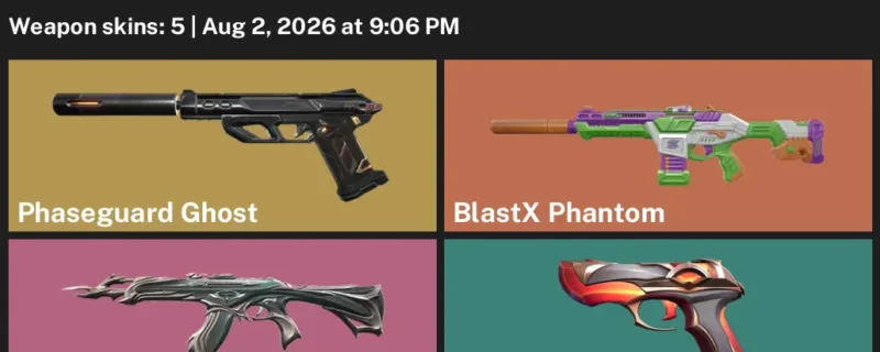 Valorant account inventory for LVL 98 · BlastX Phantom & Forsaken Vandal & 5 Skins BlastX Phantom