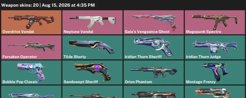 Valorant account inventory for LVL 165 · Forsaken Operator & Monstrocity Sheriff