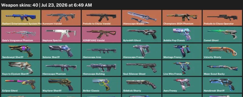 Valorant Accounts listing: LVL 347 · Aero Frenzy & Bubble Pop Classic · 40 Skins - Bronze 2, 40 skins