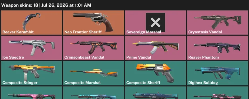 Valorant Accounts listing: LVL 58 · Reaver Karambit · 18 Skins - Bronze 3, 18 skins