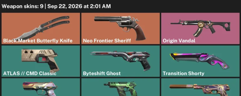 Valorant account inventory for LVL 151 · Black.Market Butterfly Knife & Origin Vandal