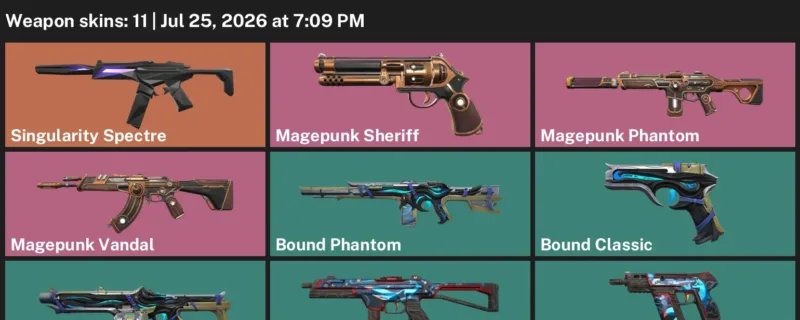 Valorant Accounts listing: LVL 16 · Bound Classic & Bound Judge · 11 Skins - Unranked, 11 skins