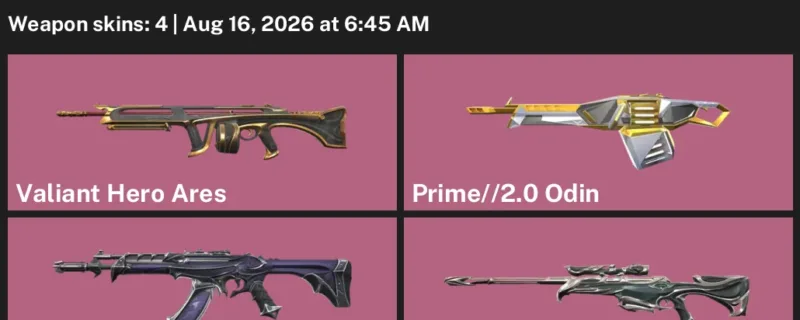 Valorant account inventory for LVL 32 · Forsaken Operator & Prime & Reaver Vandal