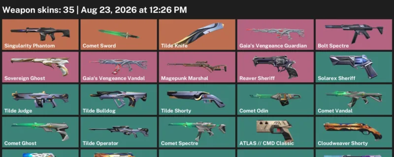 Valorant account inventory for LVL 100 · Tilde Knife & Cloudweaver Sheriff