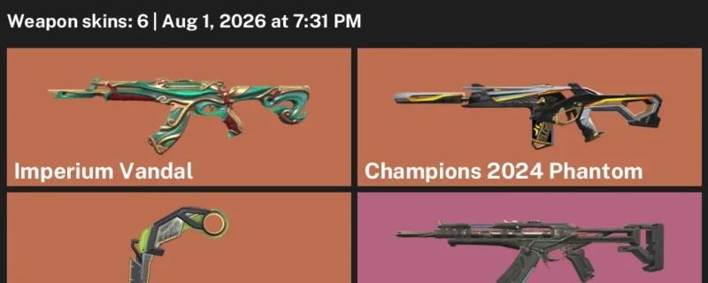 Valorant account inventory for LVL 87 · Champions 2024 Phantom & RGX 11z Pro Karambit