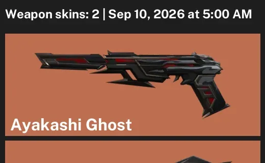 Valorant account inventory for LVL 20 · Singularity Butterfly Knife & Ayakashi Ghost