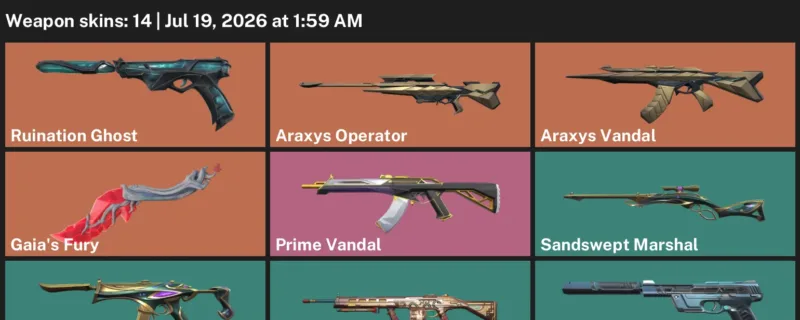 Valorant Accounts listing: LVL 54 · Araxys Operator & Araxys Vandal · 14 Skins - Bronze 2, 14 skins