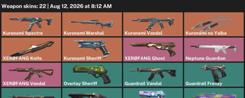 Valorant account inventory for LVL 71 · Kuronami no Yaiba & XerØFang Knife & 22 Skins Kuronami no Yaiba