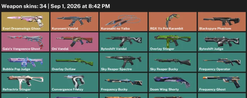 Valorant account inventory for LVL 37 · Kuronami no Yaiba & RGX 11z Pro Karambit