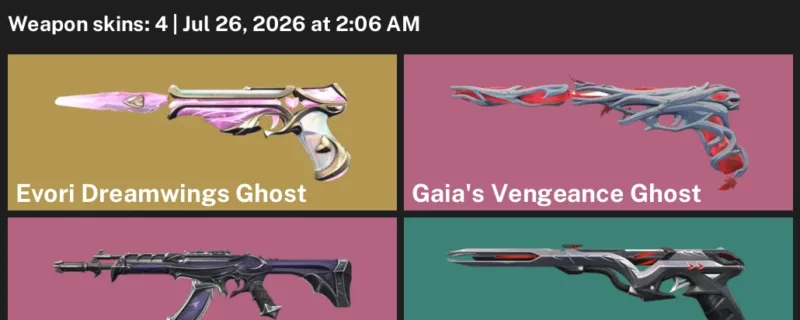 Valorant Accounts listing: LVL 51 · Byteshift Ghost & Evori Dreamwings Ghost · 4 Skins - Silver 1, 4 skins