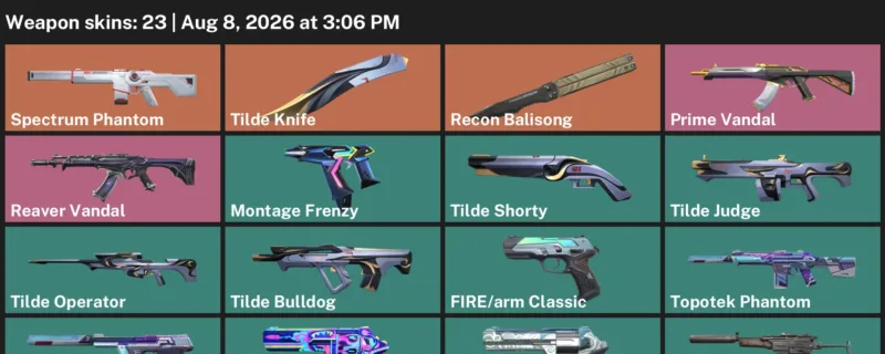 Valorant account inventory for LVL 147 · Reaver Vandal & Prime Vandal