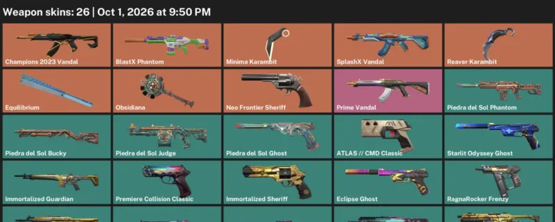 Valorant account inventory for LVL 131 · Champions 2023 Vandal & Reaver Karambit