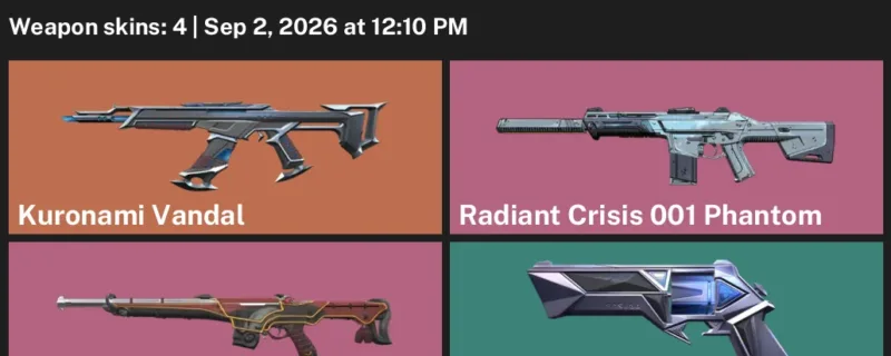 Valorant account inventory for LVL 83 · Kuronami Vandal & Oni Guardian & 4 Skins Kuronami Vandal