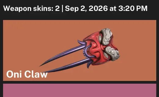 Valorant account inventory for LVL 1 · Oni Claw & Spline Phantom & 2 Skins Oni Claw