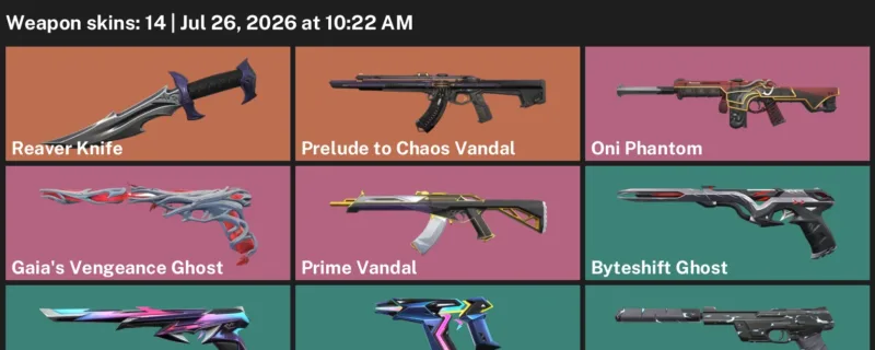 Valorant Accounts listing: LVL 203 · Reaver Knife · 14 Skins - Platinum 2, 14 skins