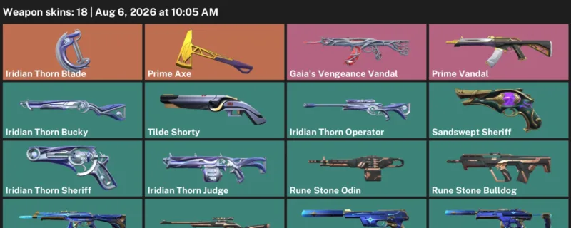 Valorant account inventory for LVL 88 · Prime Vandal & Iridian Thorn Blade