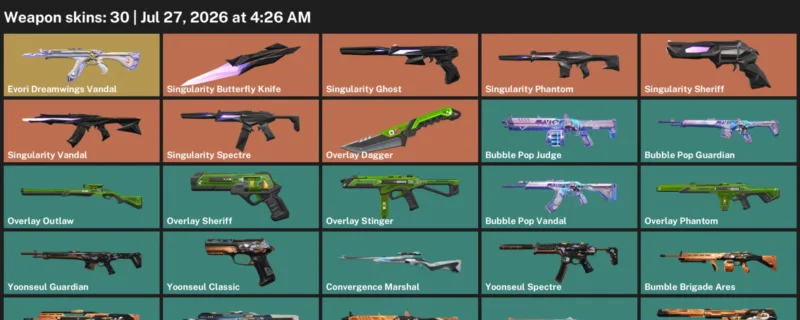 Valorant Accounts listing: LVL 55 · Overlay Dagger & Singularity Butterfly Knife · 30 Skins - Iron 3, 30 skins