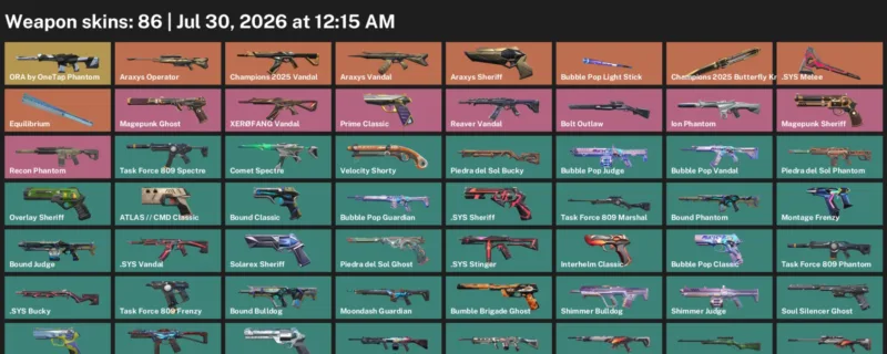 Valorant Accounts listing: LVL 247 · .SYS Melee & Champions 2025 Butterfly Knife · 86 Skins - Gold 2, 86 skins