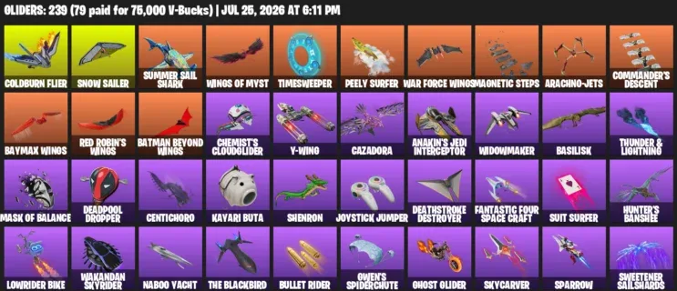 Fortnite Accounts listing: LVL 2278 - John Wick - Psycho Bandit - 761 Outfits - 761 outfits