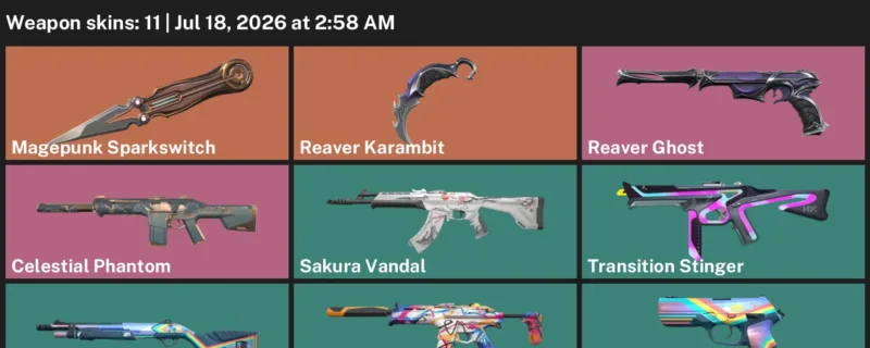Valorant Accounts listing: LVL 26 · Reaver Karambit · 11 Skins - Platinum 1, 11 skins