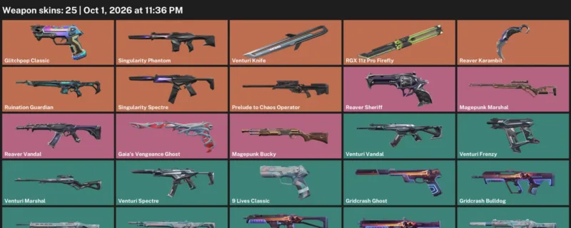 Valorant account inventory for LVL 35 · Reaver Karambit & Venturi Knife & 25 Skins Reaver Karambit