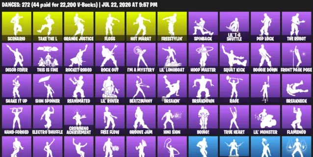 Fortnite Accounts listing: LVL 4955 - Havoc - The Reaper - 484 Outfits - 484 outfits