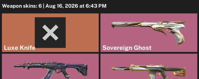 Valorant account inventory for LVL 68 · Reaver Vandal & Luxe Knife