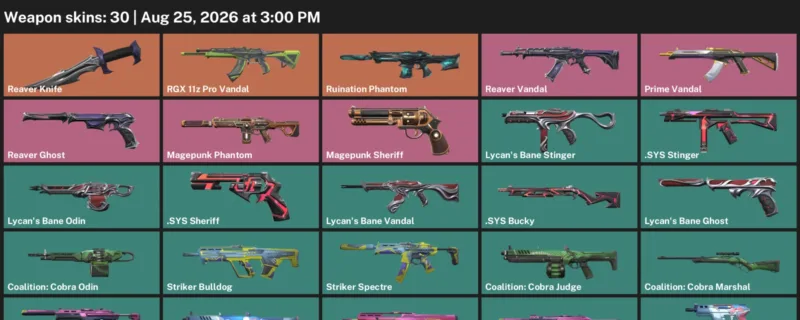 Valorant account inventory for LVL 132 · Reaver Knife & Sys Sheriff