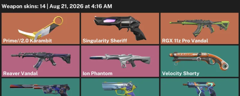 Valorant account inventory for LVL 159 · 2.0 Karambit & Ion Phantom