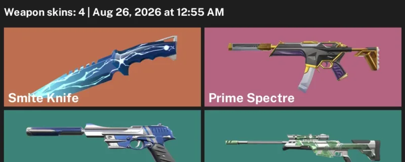 Valorant account inventory for LVL 13 · Smite Knife & Prime Spectre