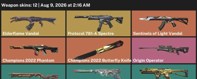Valorant account inventory for LVL 17 · Champions 2022 Butterfly Knife & Champions 2022 Phantom
