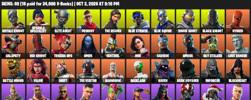 Fortnite account inventory for Royale Knight - Sparkle Specialist - 69 Outfits