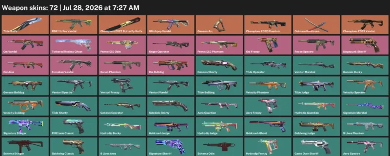 Valorant Accounts listing: LVL 152 · Champions 2022 Butterfly Knife & Tilde Knife · 72 Skins - Gold 3, 72 skins