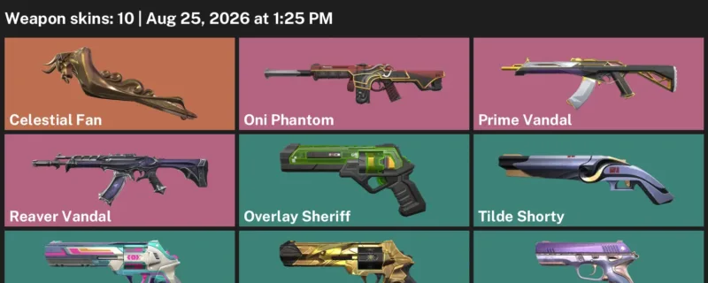 Valorant account inventory for LVL 157 · Reaver Vandal & Prime Vandal