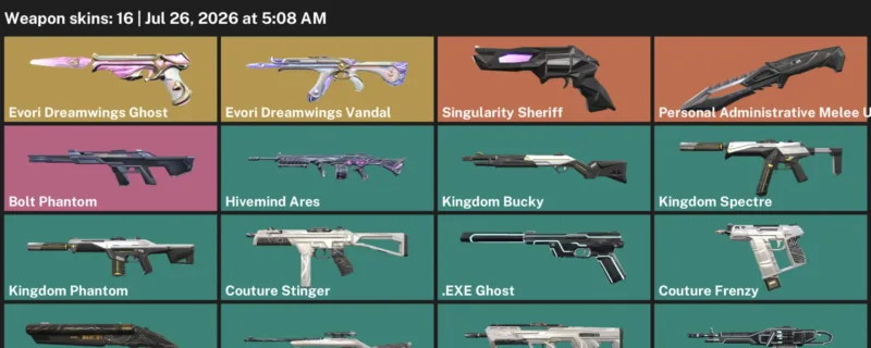 Valorant Accounts listing: LVL 38 · Personal Administrative Melee Unit · 16 Skins - Platinum 1, 16 skins