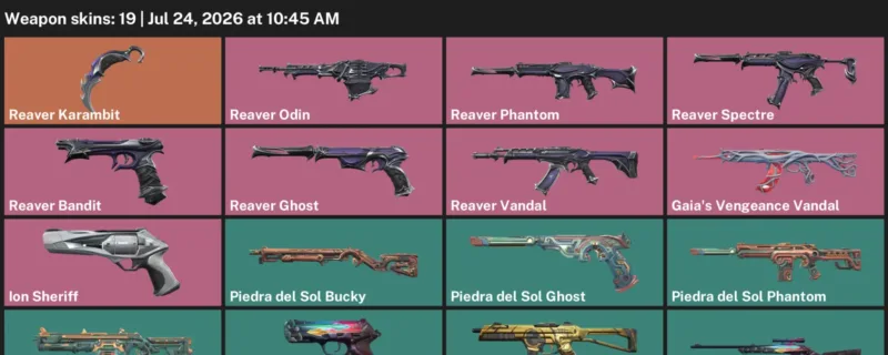 Valorant Accounts listing: LVL 49 · Reaver Karambit · 19 Skins - Gold 1, 19 skins