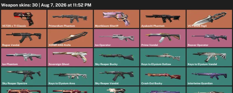 Valorant account inventory for LVL 29 · XerØFang Knife & Ayakashi Phantom