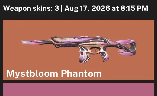 Valorant account inventory for LVL 36 · Mystbloom Phantom & Reaver Guardian & Reaver Spectre