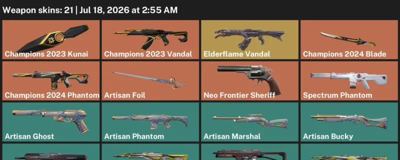 Valorant Accounts listing: LVL 85 · Champions 2023 Kunai & Champions 2024 Blade · 21 Skins - Diamond 3, 21 skins