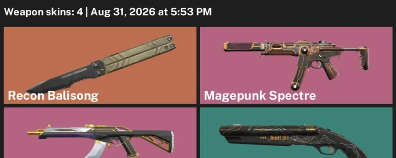 Valorant account inventory for LVL 29 · Magepunk Spectre & Prime Vandal & 4 Skins Magepunk Spectre