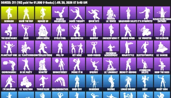 Fortnite Accounts listing: LVL 3710 - Stadium Hero '92 - Polo Prodigy - 518 Outfits - 518 outfits