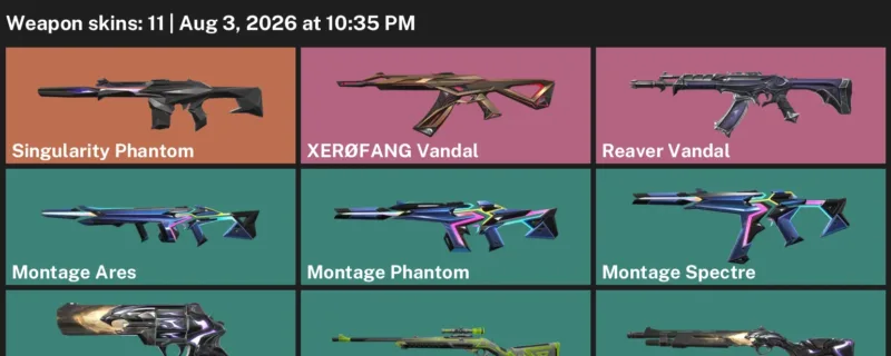 Valorant account inventory for LVL 31 · Reaver Vandal & Montage Phantom