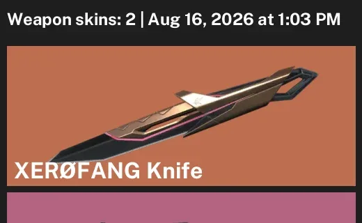 Valorant account inventory for LVL 9 · XerØFang Knife & XerØFang Vandal