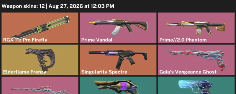 Valorant account inventory for LVL 132 · Prime Vandal & RGX 11z Pro Firefly